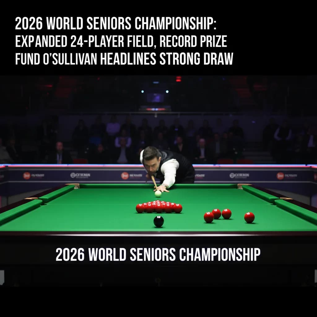 2026 World Seniors Championship: Expanded 24-Player Field, Record Prize Fund and O'Sullivan Headlines Strong Draw