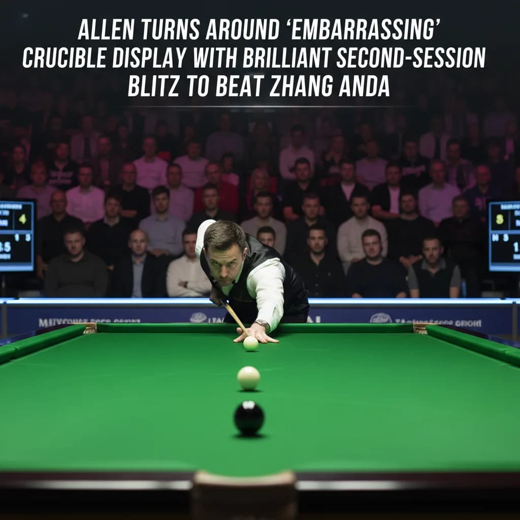 Allen Turns Around 'Embarrassing' Crucible Display With Brilliant Second-Session Blitz to Beat Zhang Anda