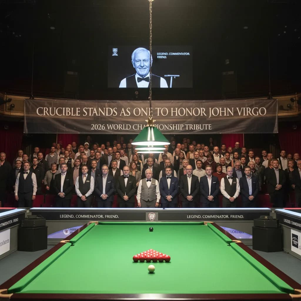 Crucible Stands as One to Honour John Virgo in Touching 2026 World Championship Tribute