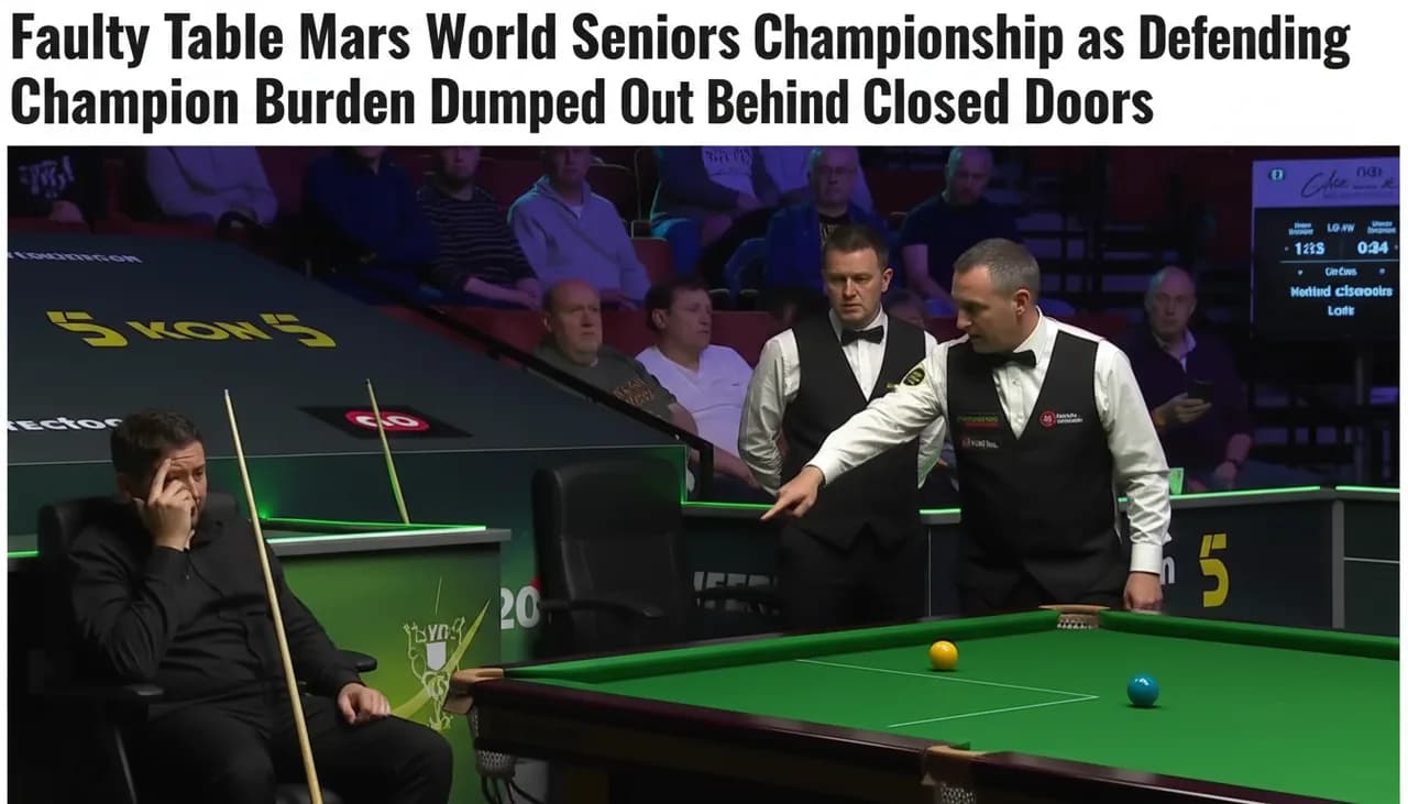 Faulty Table Mars World Seniors Championship as Defending Champion Burden Dumped Out Behind Closed Doors