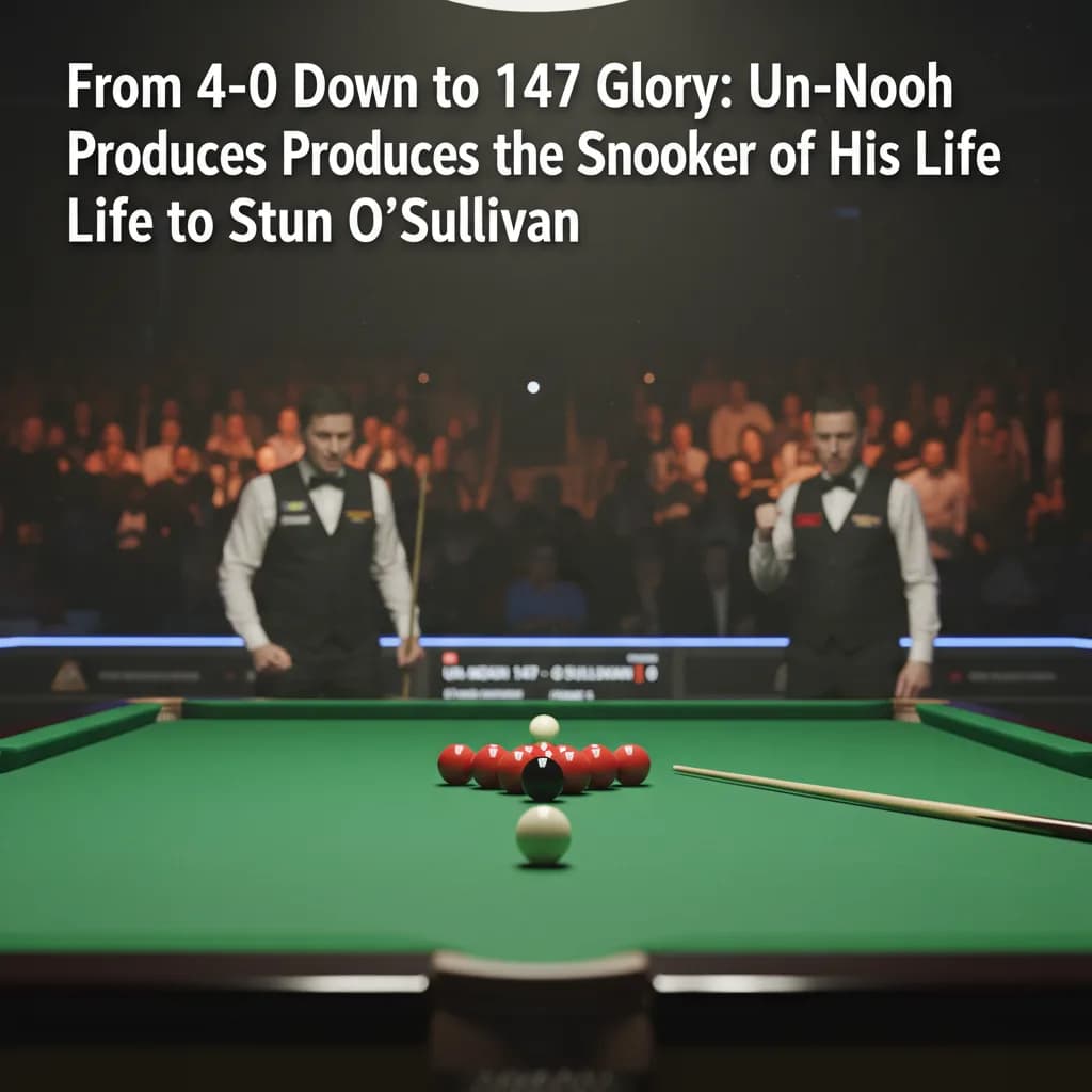 From 4-0 Down to 147 Glory: Un-Nooh Produces the Snooker of His Life to Stun O'Sullivan