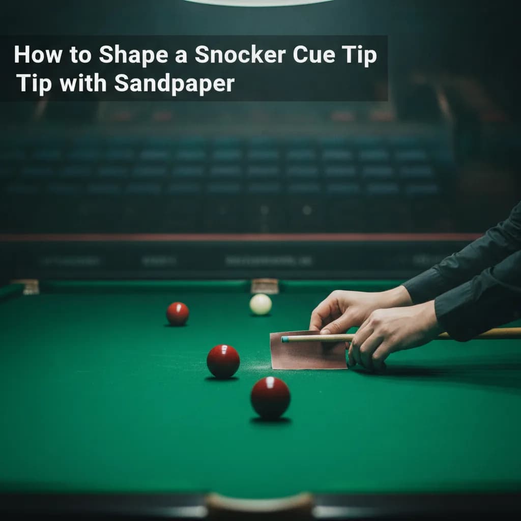 How to Shape a Snooker Cue Tip with Sandpaper