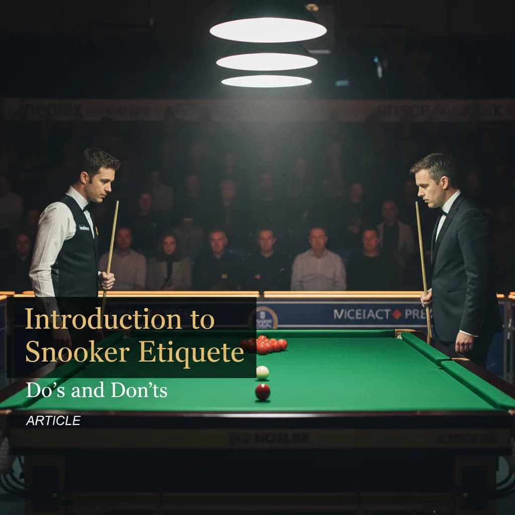 Introduction to Snooker Etiquette: Do's and Don'ts