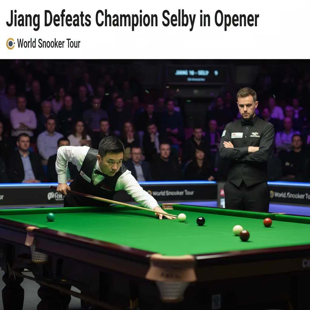 Jiang Defeats Champion Selby in Opener