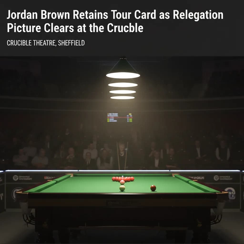 Jordan Brown Retains Tour Card as Relegation Picture Clears at the Crucible
