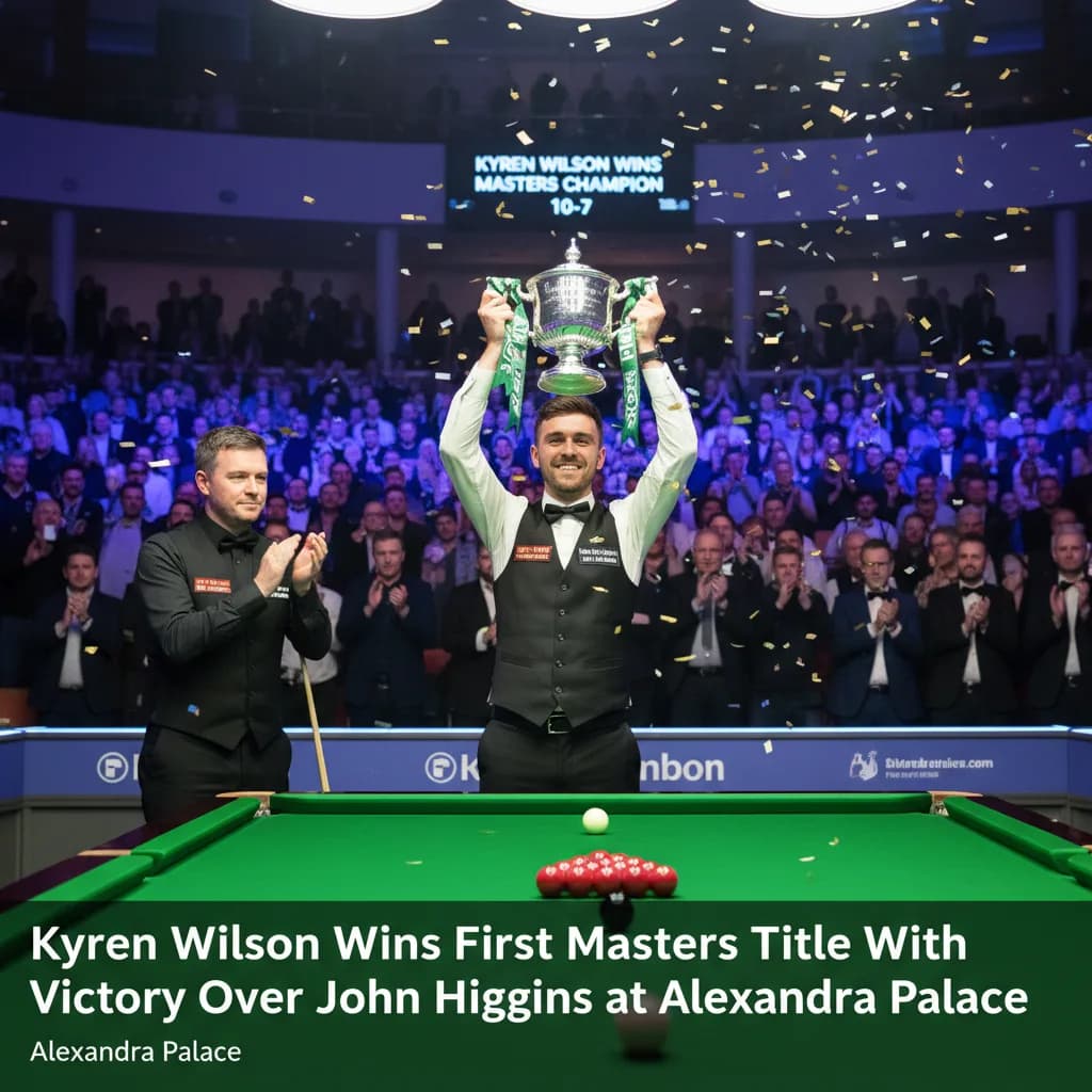 Kyren Wilson Wins First Masters Title With Victory Over John Higgins at Alexandra Palace