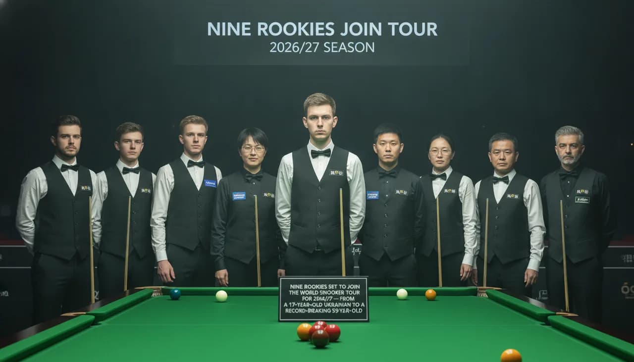 Nine Rookies Set to Join the World Snooker Tour for 2026/27 — From a 17-Year-Old Ukrainian to a Record-Breaking 59-Year-Old
