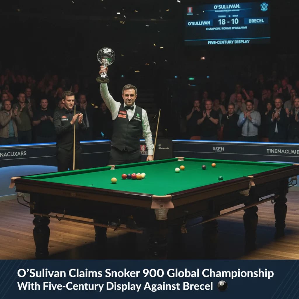 O'Sullivan Claims Snooker 900 Global Championship With Five-Century Display Against Brecel