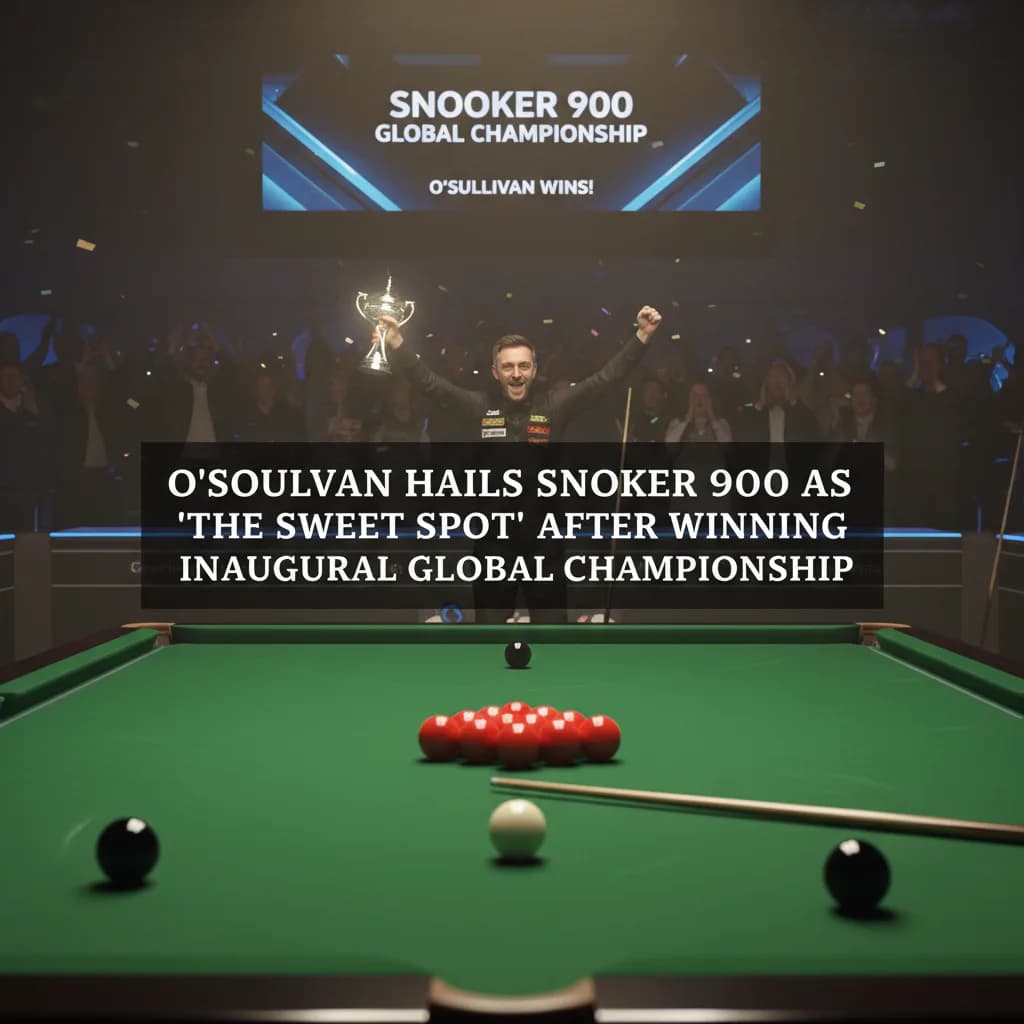 O'Sullivan Hails Snooker 900 as 'The Sweet Spot' After Winning Inaugural Global Championship