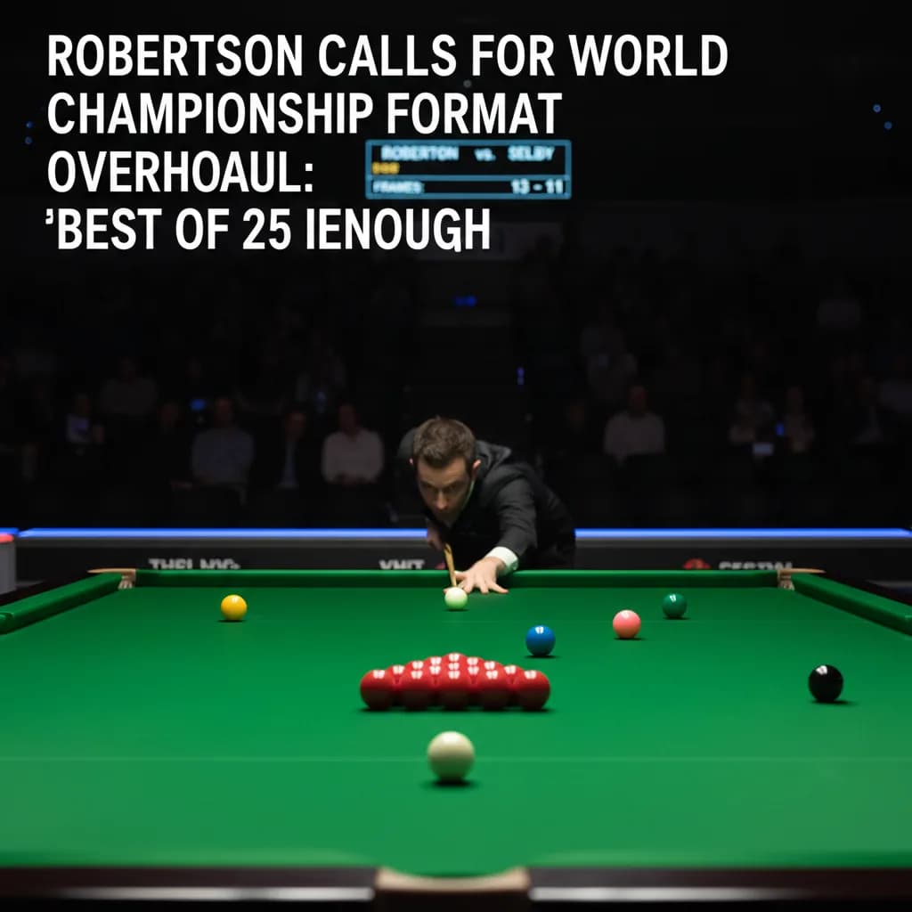 Robertson Calls for World Championship Format Overhaul: 'Best of 25 Is Enough'