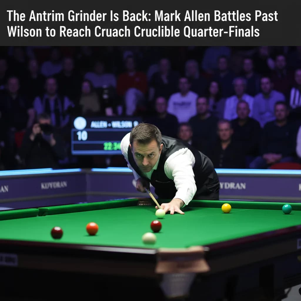 The Antrim Grinder Is Back: Mark Allen Battles Past Wilson to Reach Crucible Quarter-Finals