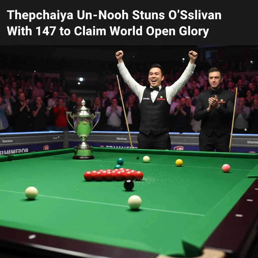 Thepchaiya Un-Nooh Stuns O'Sullivan With 147 to Claim World Open Glory