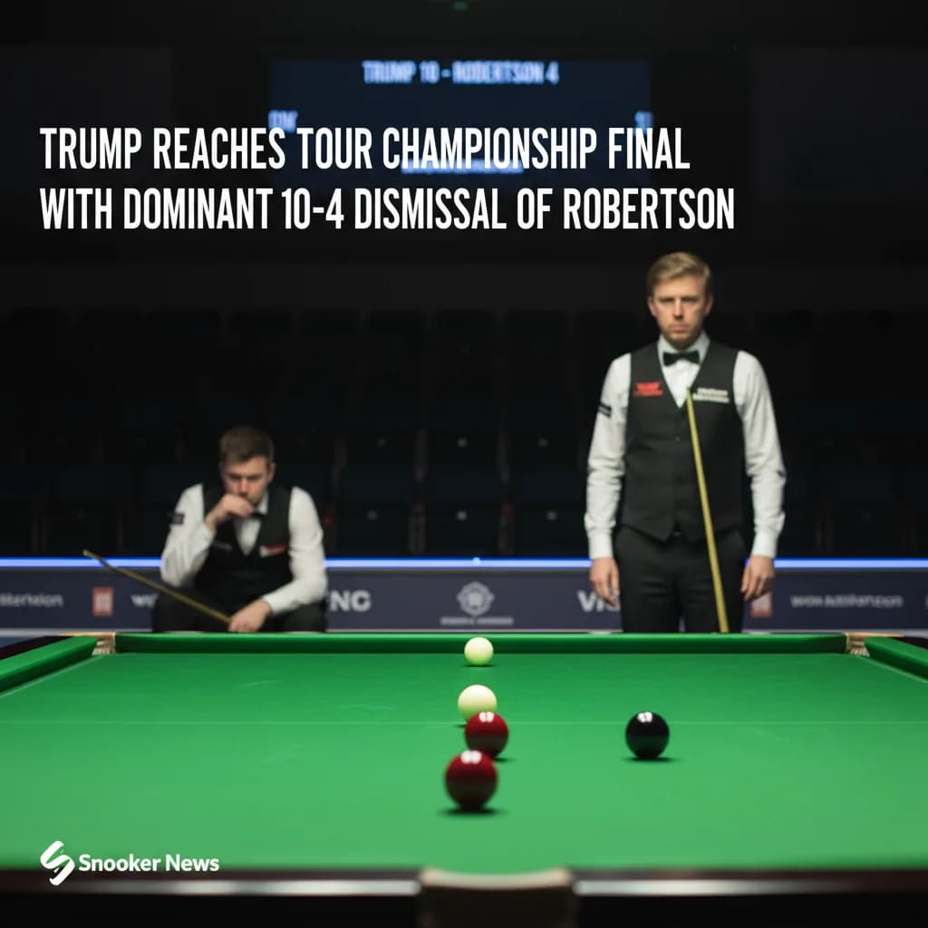 Trump Reaches Tour Championship Final With Dominant 10-4 Dismissal of Robertson