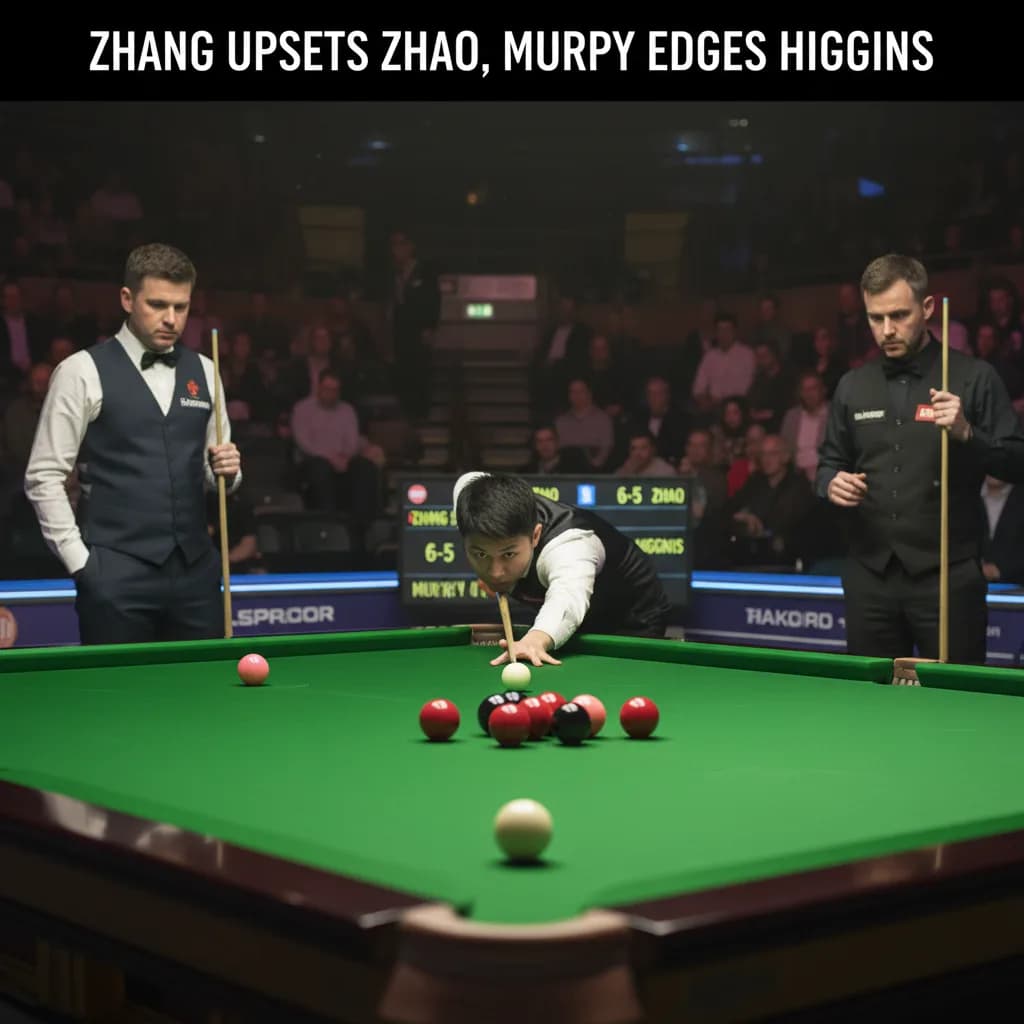 Zhang Upsets Zhao, Murphy Edges Higgins