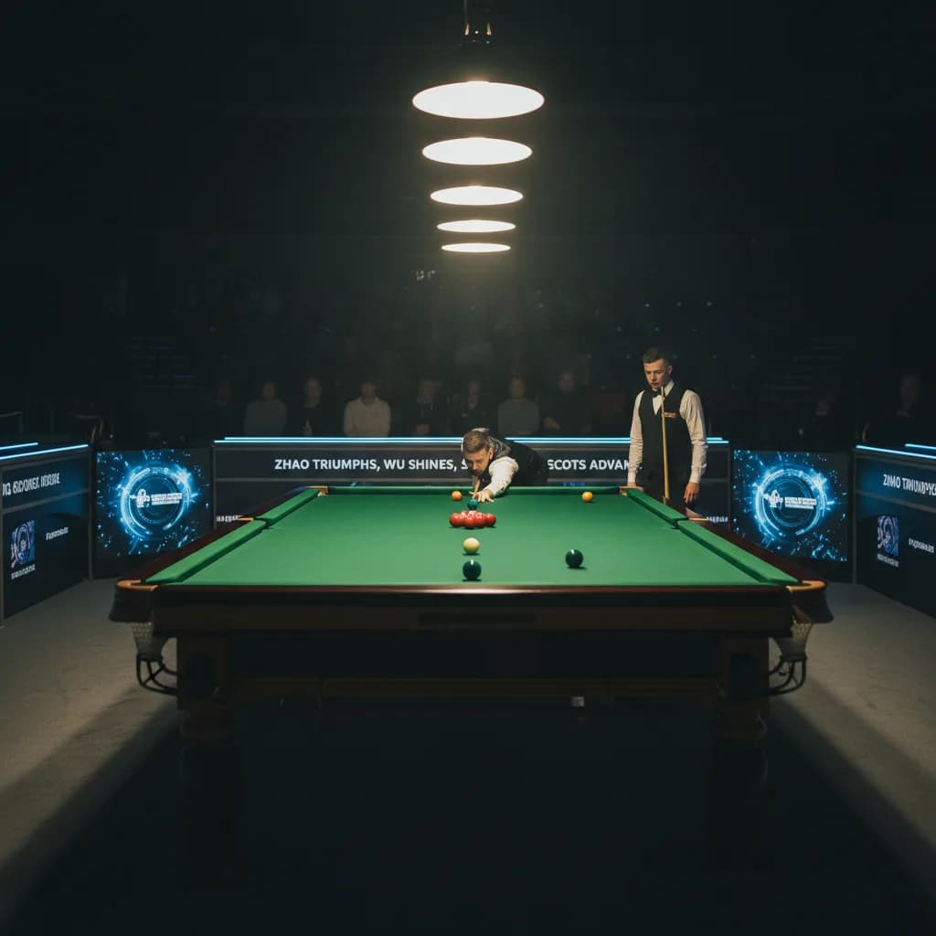 Zhao triumphs, Wu shines, Scots advance